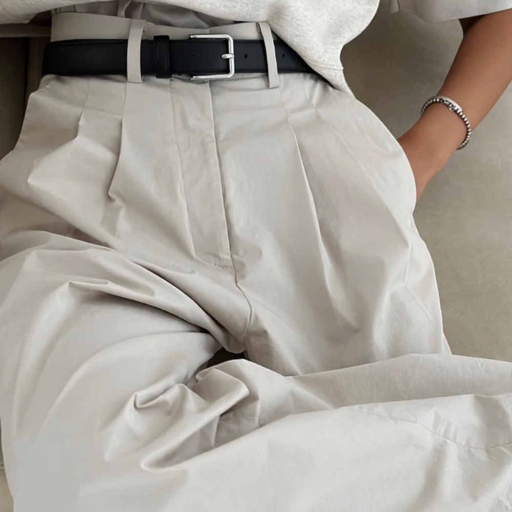 The Frankie Shop Jayden Wide Pants – Taupe